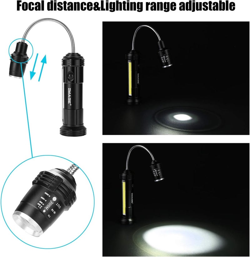 Image Rechargeable Grill Lights Magnetic Grilling Gifts for Men Dad, Flexible Gooseneck BBQ Light Traeger Pit Boss Smoker Electric Grill Accessories 2 Packs (Battery-Powered) - Image 5